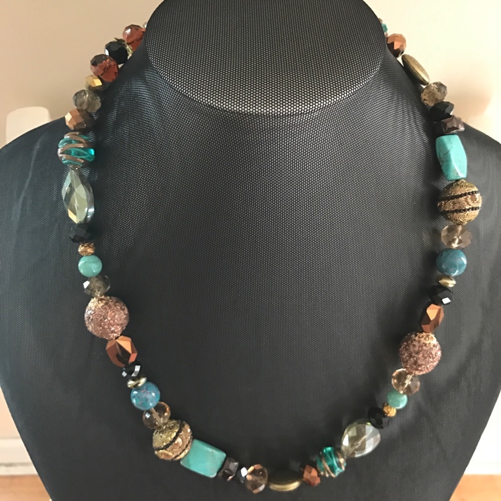 Beautiful Handmade Multi Gem n Stone Necklace